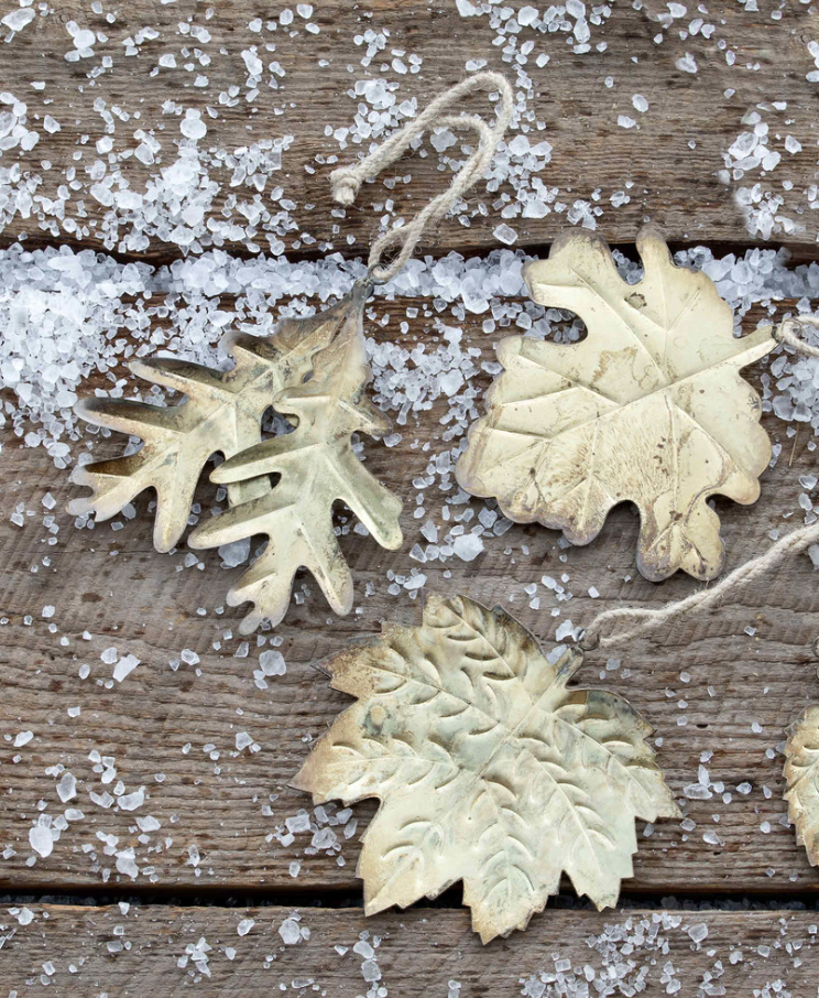 Golden Tree Leaf Ornaments