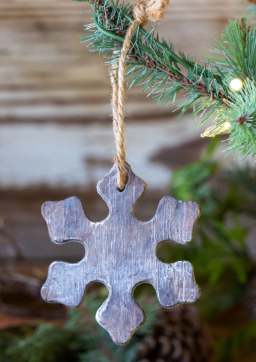 Wooden Snowflake Ornament, Small