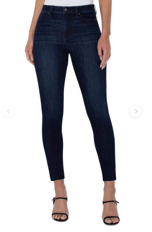 ABBY HI-RISE ANKLE SKINNY WITH CUT HEM