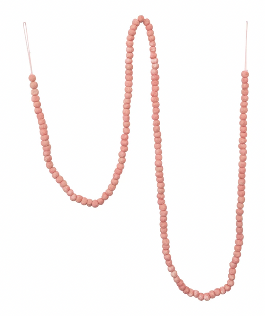 72"L Wool Felt Ball Garland, Pink