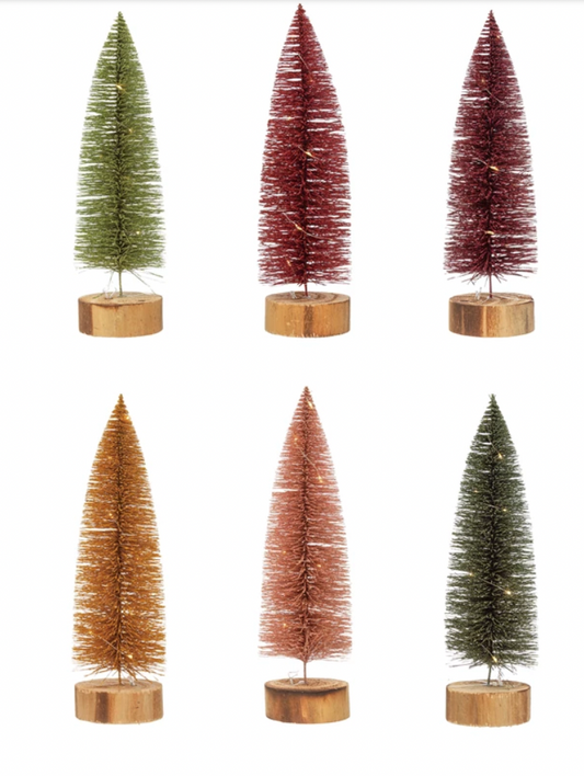 Plastic Bottle Brush Tree, 6 Colors