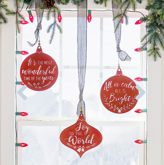 Christmas Ornament Iron Sign