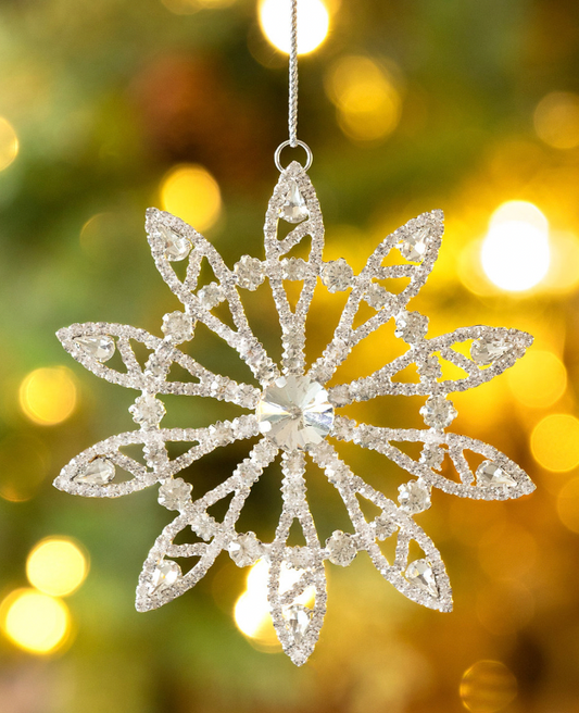 Rhinestone Snowflake Ornament