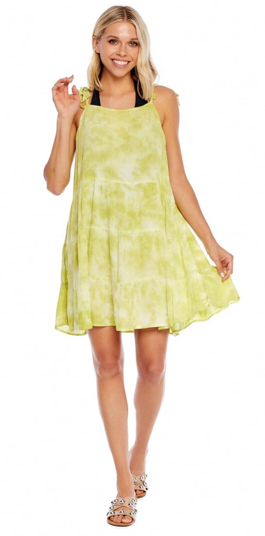 SAREN TIE DYE COVERUP LIME