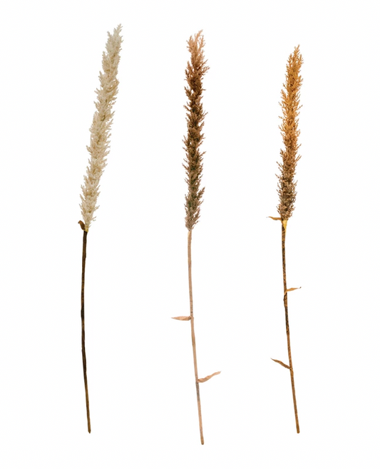 Faux Flocked Grass Plume