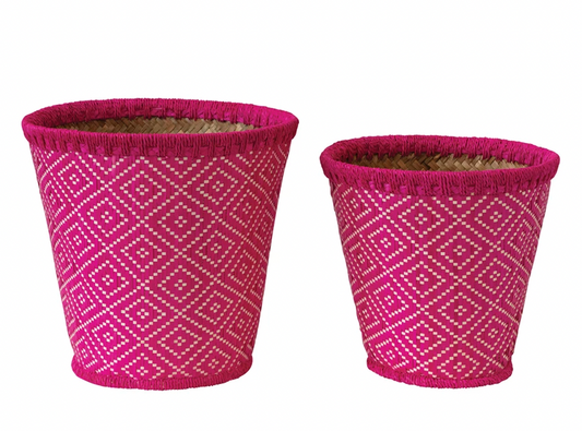 Hand-Woven Baskets with Pattern