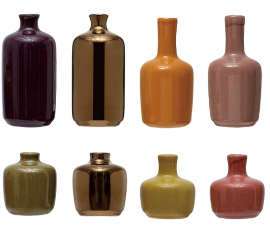 Stoneware Vases, Reactive Glaze