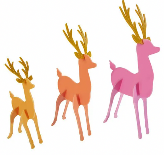 Acrylic Deer 3 Pcs