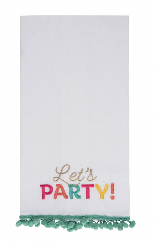 Let’s Party! Pom Pom Tea Towel