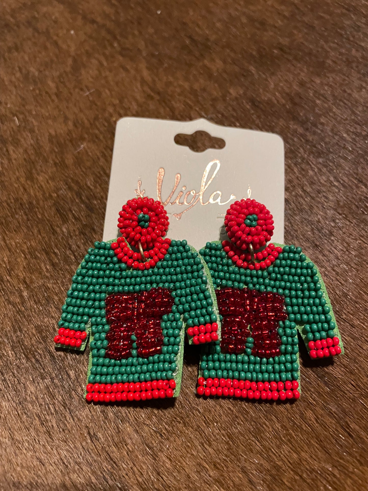 Ugly Sweater Beaded Earrings